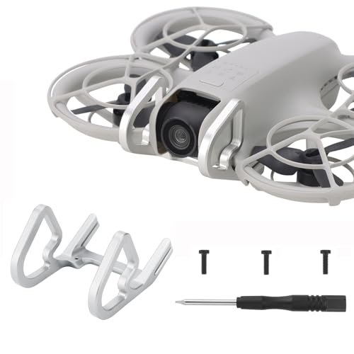 Hesupy Large Scale RC Predator Drone Aluminum Alloy Gimbal Bumper Guard for DJI NEO Silver Anti Collision Camera Protector