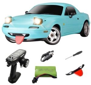 SVERTIBO LD1804 1 18 Scale Mazda RX7 RC Drift Car 2 4GHz RWD with Gyro and LED Lights for Adults Hobby Toys