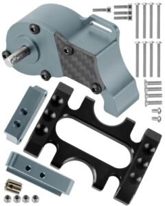 RCYouHott Aluminum Alloy RC Crawler Transmission Gearbox Upgrade for 1/10 Axial SCX10 SCX10 II 90046 90047 Titanium