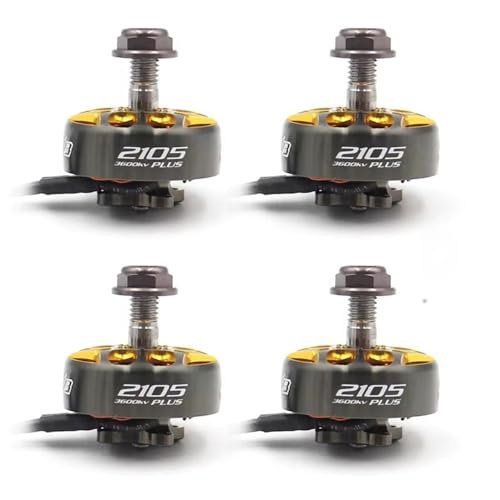 RCINPower GTS V3 2105 Plus Brushless Motor 3600KV 3mm Shaft for 5inch Ultra Light Long Distance Drones 4PCS Gold
