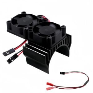 HPI RC Car Nitro Aluminum Heat Sink Twin Cooling Fan for 1/10 Scale 540 550 Motors