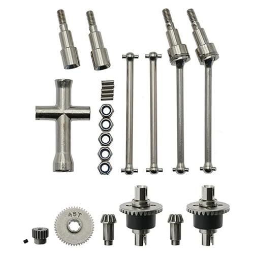 SCY Pro 1/16 Brushless RC Car Metal Differential Drive Shaft Set Upgrade Parts Accessories Replacement for RC Submarine Watertight Cylinder