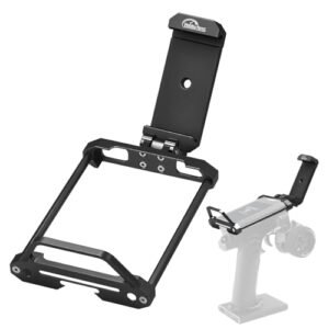 Flysky Noble NB4 RC Transmitter Metal Protector Frame with Adjustable Phone Holder for Hobby RC Controller Upgrade Accessories Black