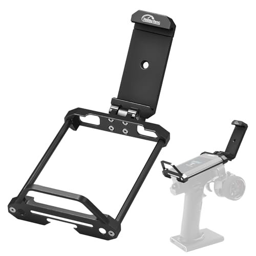 Flysky Noble NB4 RC Transmitter Metal Protector Frame with Adjustable Phone Holder for Hobby RC Controller Upgrade Accessories Black