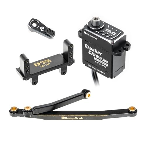 RampCrab Crusher RC Truck 11 5KG Servo with Brass Mount Bracket Steering Links and Servo Horn for CR18P