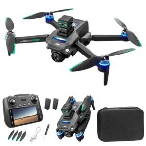 Dodoore RC Chopper Motorcycle GPS Drone with 8K UHD EIS Camera 5G WiFi FPV Brushless Motors Optical Flow Positioning Obstacle Avoidance Auto Return Follow Me 2 Batteries Black