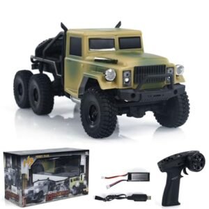 Wheelfun 1/18 6X6 RC Rock Crawler Car Remote Control Electric Off Road Vehicle with Motor Servo ESC Light System