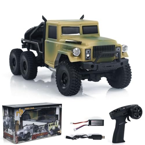 Wheelfun 1/18 6X6 RC Rock Crawler Car Remote Control Electric Off Road Vehicle with Motor Servo ESC Light System