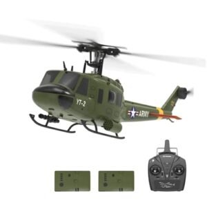 MINDKEEP YUXIANG F07 UH1D MCX2 RC Helicopter Toys for Adults 1/34 Scale 2.4G 6CH 6G/3D Stabilized Aircraft 6Axis Gyro Brushless Flybarless Helicopter RTF with 2 Batteries