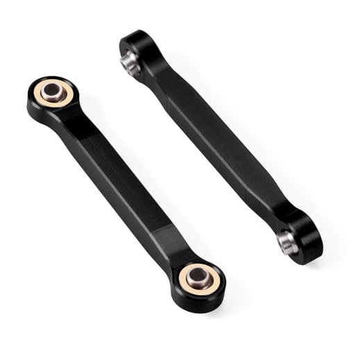 LSG Steering Links Set Aluminium Alloy Steering Linkage for Arrma 1/18 Granite Grom MEGA 380 Brushed RC Monster Truck 4x4 Gas Powered Upgrades Parts Black