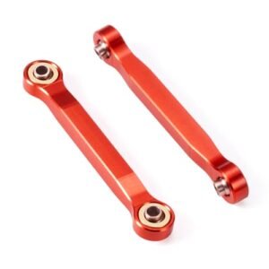 LSG Steering Links Set Aluminium Alloy Steering Linkage for FG RC Monster Truck Arrma 1/18 Granite Grom MEGA 380 Brushed 4X4 ARA2102RC Upgrades Parts Red
