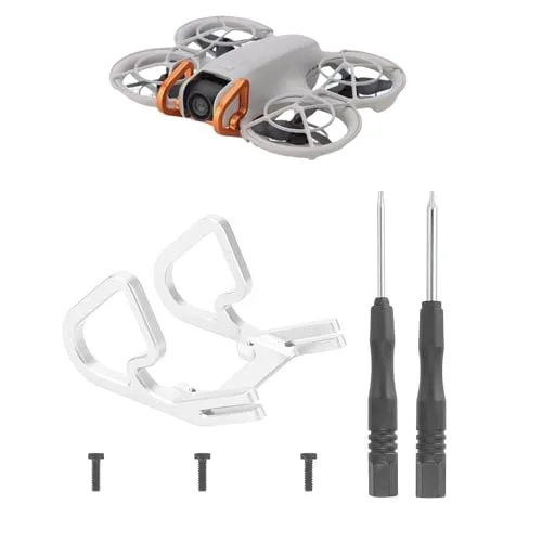 HFLWYWD Aluminum Parts for RC Cars DJI Neo Drone Gimbal Bumper Guard Silver Anti Collision Protection Bar