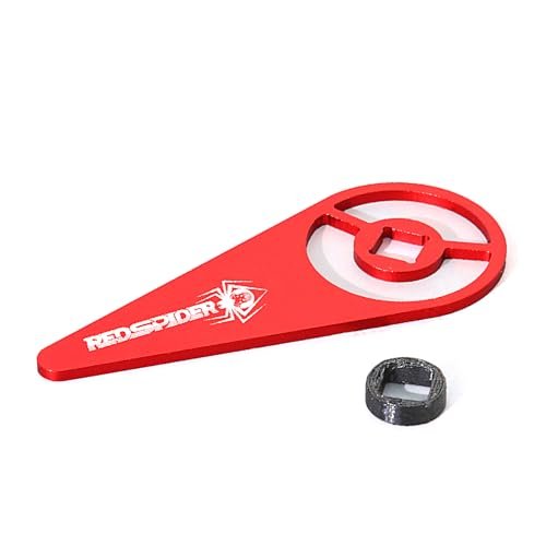 REDSPIDER RC Wheel Widener Alloy Steering Wheel Trigger One Hand Control Accessory for Flysky FS G7P Red
