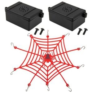 Share Goo RC Receiver Waterproof Box,RC ESC Receiver Dustproof Box Protector Case & 1/10 Simulation Rubber Luggage Net with Hooks