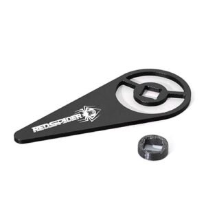 REDSPIDER RC Transmitter Steering Wheel Trigger Alloy One Hand Control Accessory for Flysky FS G7P Combat RC Wheel Wobble Black