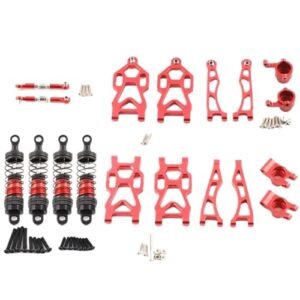 JJRC SG116 MAX PRO 1 16 Scale RC Truck Aluminum Alloy Upgrade Parts Kit with 2.8 RC Truck Tires 8 PCS Red
