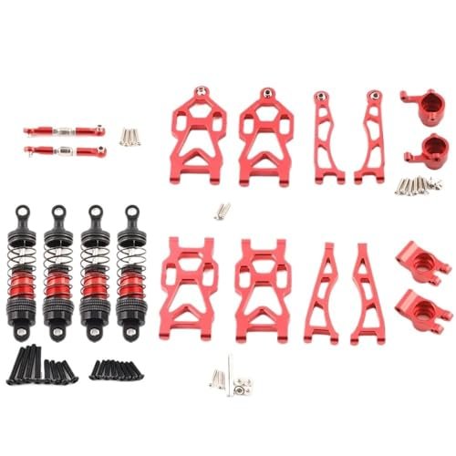 JJRC SG116 MAX PRO 1 16 Scale RC Truck Aluminum Alloy Upgrade Parts Kit with 2.8 RC Truck Tires 8 PCS Red