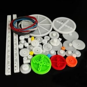 51PCS Plastic Gear Kit Single Gear Crown Gear Belt Pulley for RC Car Truck Robot Helicopter DIY Model Toy Parts