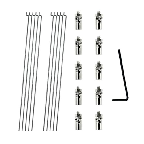 10PCS 1.3mm Adjustable Pushrod Connector Linkage Stopper with Z Push Rods for RC Model Aircraft Plans DIY Projects