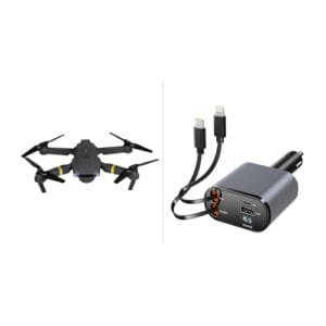 Black Falcon 4K Drone with Camera Quadcopter for Kids and Adults Including Multi Charge Pro Car Charger