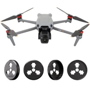 Anbee CNC Aluminum Motor Cap Dust Cover Protector Diamond Dust RC Airplane for DJI Air 3S Mavic 3 Pro Mavic 3 Classic Drones Pack of 4 Black