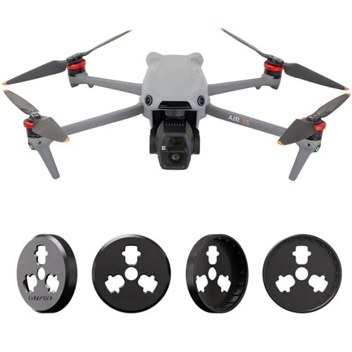 Anbee CNC Aluminum Motor Cap Dust Cover Protector Diamond Dust RC Airplane for DJI Air 3S Mavic 3 Pro Mavic 3 Classic Drones Pack of 4 Black
