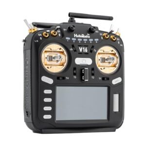 TARGETHOBBY V16Max ELRS CNC Hall Gimbals Radio Transmitter 16 Channels 2.4G Mode 2 for RC F 16 Jet Drone Gold
