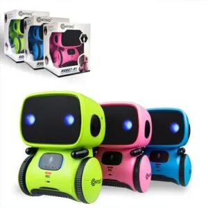 Contixo R1 Robot Toys for Kids 3 Pack Bundle Smart Robot Voice Control Talking Dancing Learning Educational Toy for Boys Girls Toddlers Age 3 12 Years Old Birthday Gifts Blue Green Pink