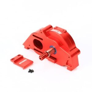 RCAWD Brushed Aluminum Alloy Center Gearbox 57T Metal Assembly for Big Lift RC Plane Arrma Big Rock Granite Typhon Outcast Kraton 3s 4s Blx Mega550 Red