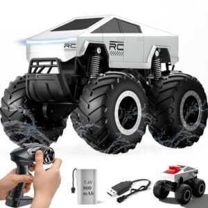 CARRTAN Cybertruck Toy 4WD Nitro RC Trucks Remote Control Waterproof Kids Toys Car Amphibious All Terrain Off Road Monster Trucks Toys 900mAh 2.4GHz RC Truck Crawler for Boys Girls Ages 6 12+