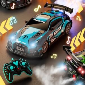 VEHIFOMO Large Scale RC Cars 1 4 2.4GHz Remote Control Drift Car with LED Bodylight Mist Spray and Music for Kids Boys Girls Ages 4 to 14