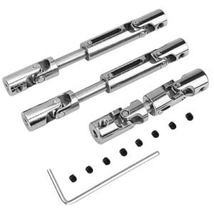 3Pcs Stainless Steel RC Upgrade Universal Drive Shaft Kit for WPL MN Modes B16 B36 MN77 FY004 6WD 6X6 1 16 RC Military Truck 6x6 Crawler Car Accessories