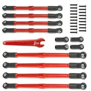 Traxxas Extreme E RC Car Aluminum Steering Links Turnbuckles Tie Rod 5319X 5338R Upgrade Parts Red