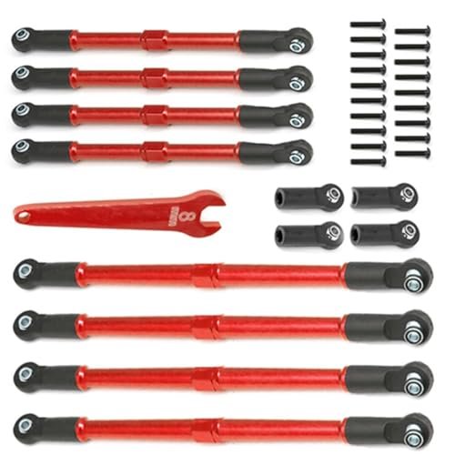 Traxxas Extreme E RC Car Aluminum Steering Links Turnbuckles Tie Rod 5319X 5338R Upgrade Parts Red
