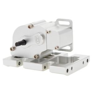 MEUS RACING LCG Transmission Overdrive Gearbox Silver for Axial SCX10 1/10 RC Crawler Shocks