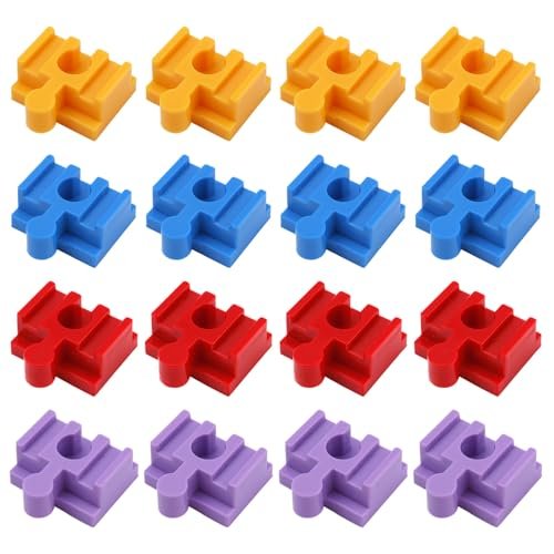16pcs Plastic Track Connectors Compatible with All Major Brands Wooden Train Sets Perfect for RC Software Engineering Major Enthusiasts