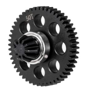 BRKRC Steel Differential Spur Gear with Pinion Assembly Drive Gear for Hyper Go H16BM H16GT H16DR H16PL MJX 14301 14302 1/14 1/16 Scale RC Parts