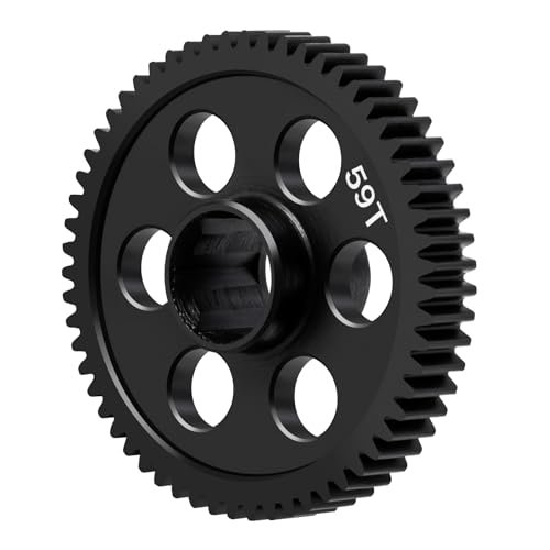 BRKRC Steel Main Gear RC 59T 0.5M Spur Gear Upgrade for Tacon RC Truck Arrma 1 18 Granite Grom Typhon Moiave Grom Desert Truck