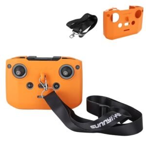 Tineer RC N3 Remote Protective Cover Silicone Scratch Resistant Case with Neck Strap for DJI Neo Mini 4 Pro Air 3S RC Drones Orange Perfect for RC Planes Tulsa Enthusiasts