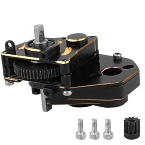 Pothyes 1/24 Brass Transmission Case Assembled Gearbox with Internal Gear for Axial SCX24 AX24 RC Crawler Car Upgrade Part RC Car Travel Case