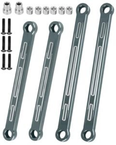 RCarmubWow Alloy Aluminium Front Rear Camber Link Set for 1/10 RC Gas 4x4 Trucks Slash Rustler Stampede 4WD