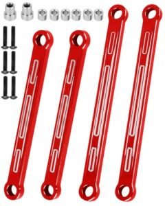 RCarmubWow Alloy Aluminium Front Rear Camber Link Set for 1/10 RC Race Truck 4x4 Slash Rustler Stampede