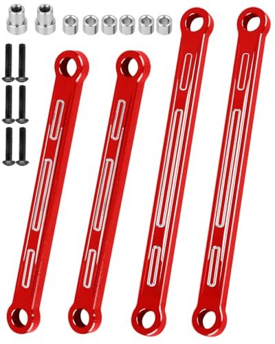 RCarmubWow Alloy Aluminium Front Rear Camber Link Set for 1/10 RC Race Truck 4x4 Slash Rustler Stampede