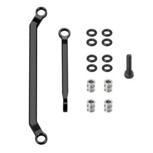 MORFUM 1 Set Aluminum RC Crawler Car Steering Rod Tie Links High Tightening Linkage for 1 18 Redcat Ascent 18 Upgrades Parts Tenssenx RC Car Parts Black