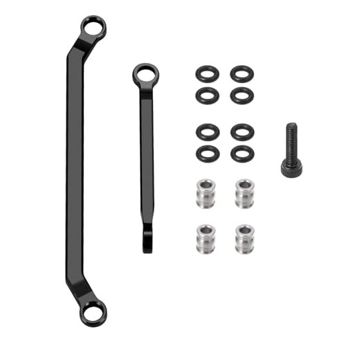 MORFUM 1 Set Aluminum RC Crawler Car Steering Rod Tie Links High Tightening Linkage for 1 18 Redcat Ascent 18 Upgrades Parts Tenssenx RC Car Parts Black