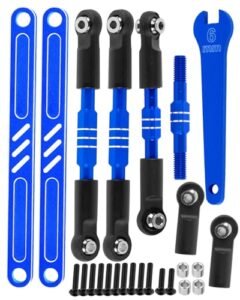 RCYouHott Aluminum Turnbuckles Camber Links Upgrade for ECX RC Car 1/10 2WD Models Ruckus Axe Brutus Circuit AMP MT DB Crush K&N Torment Navy Blue