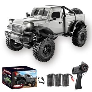 Kodbiby RC Pickup Truck C8813 Dodge Pickup 1 18 Scale All Terrain Remote Control Crawler with RC Car Shock Socks 2.4 GHz 4WD Off Road Rock Car