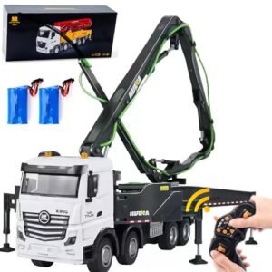 Ssccgym SMAX RC Truck 1 18 Scale 11 Channel Remote Control Cement Pump Truck with Water Pump for Kids Grey 8 Wheels