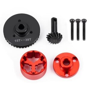 LSG Steel Diff Main Gear 39T with 15T Pinion Gear Differential Gear for Traxxas 1/16 ERevo Slash Summit Nitro RC Car Wheels