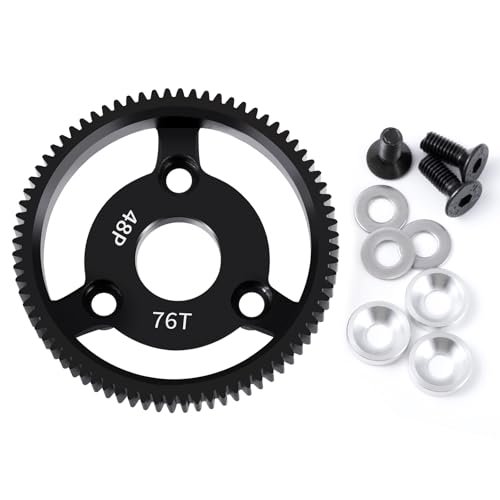 Integy RC Parts LSG Steel Spur Gear 76T 86T 48P Main Gears for Traxxas 1/10 Slash 2WD Stampede Rustler 2WD Bandit VXL XL5 F150 SVT Upgrade Parts 76T